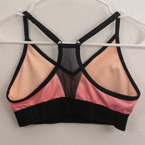 PINK Ombre Mesh Back Sports Bra XS Activewear Yoga Gym Stretch - Picture 2 of 3